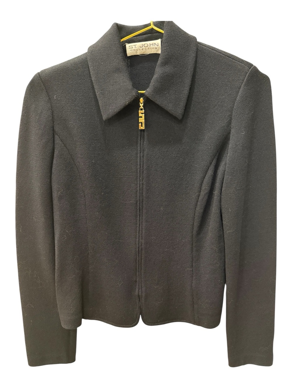 Vintage St. John Timeless Classic Santana Zip-front Knit Sweater